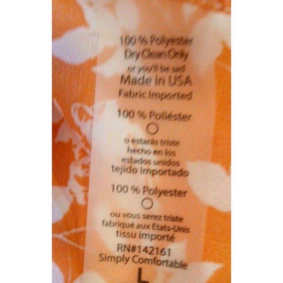 LuLaRoe Monroe Kimono With Fringe Open Waterfall Front - L- Orange/ White Floral - Picture 16 of 16